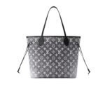 Louis Vuitton Neverfull MM Tote Bag 12.2in/ 31cm Grey Monogram Jacquard Denim Silver Hardware For Women M21465