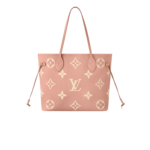 Louis Vuitton Neverfull MM Tote Bag 12.2in/ 31cm Pink Monogram Empreinte Gold Hardware For Women M46329
