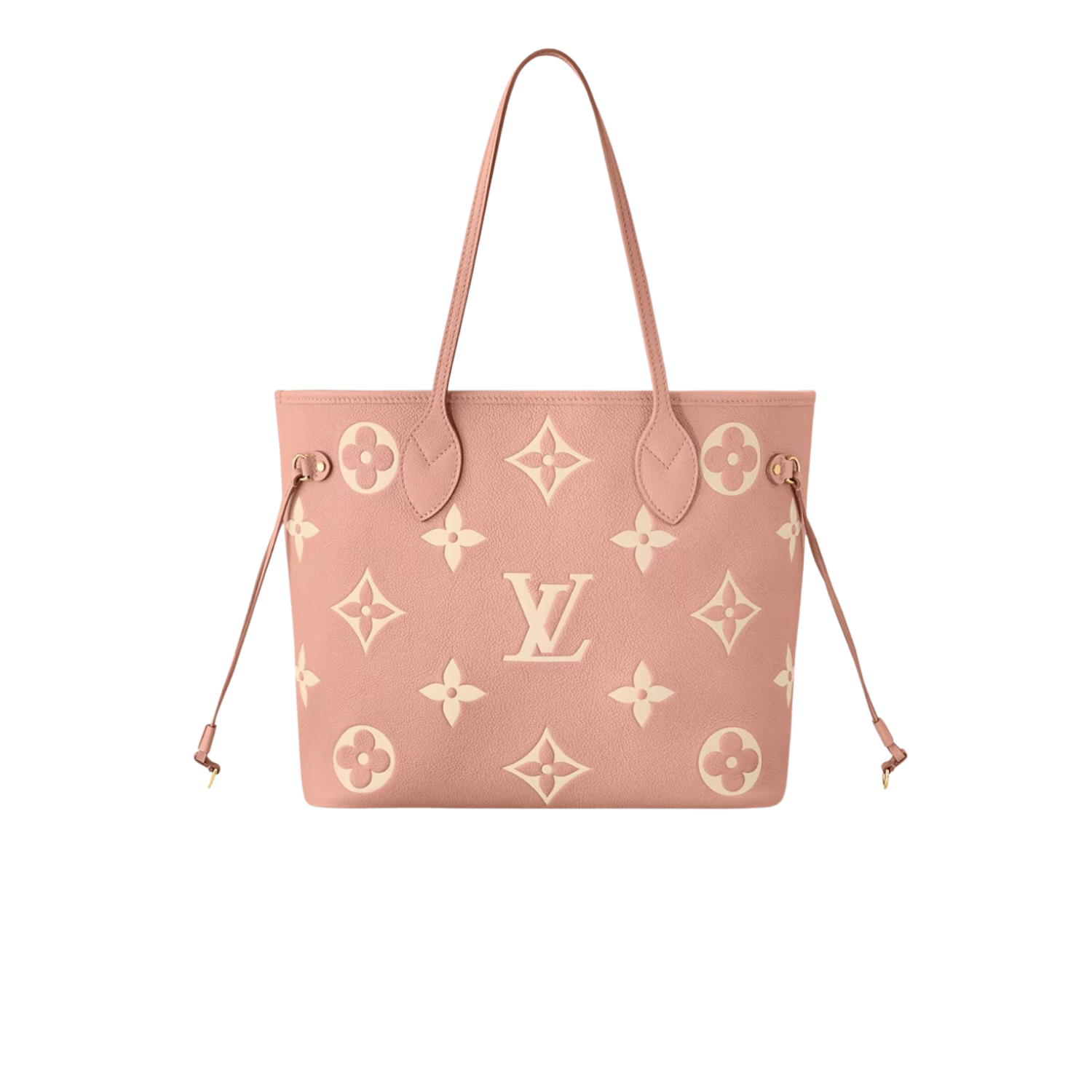 louis-vuitton-neverfull-mm-M46329.png Louis Vuitton Neverfull MM Tote Bag 12.2in/ 31cm Pink Monogram Empreinte Gold Hardware For Women M46329 - Image 1