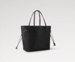 Louis Vuitton Neverfull MM Tote Bag 12.2in/ 31cm Black Silver Hardware For Women M11930 - Image 4