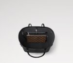 Louis Vuitton Neverfull MM Tote Bag 12.2in/ 31cm Black Silver Hardware For Women M11930 - Image 5