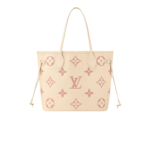 Louis Vuitton Neverfull MM Tote Bag 12.2in/ 31cm Creme Gold Hardware For Women M21579