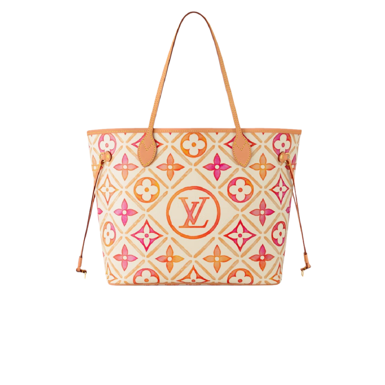 louis-vuitton-neverfull-mm-m25317.png Louis Vuitton Neverfull MM Tote Bag 12.2in/ 31cm Beige Gold Hardware For Women M25317 - Image 1