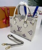 Louis Vuitton Onthego PM Monogram Empreinte Tourterelle Grey/Beige M45654 - Image 3