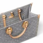 Louis Vuitton OnTheGo MM Tote Bag 13.8in/ 35cm Washed Gray Gold Hardware For Women M13189 - Image 5