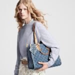 Louis Vuitton OnTheGo MM Tote Bag 13.8in/ 35cm Denim Blue Gold Hardwar For Women M46871 - Image 2