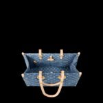 Louis Vuitton OnTheGo MM Tote Bag 13.8in/ 35cm Denim Blue Gold Hardwar For Women M46871 - Image 4