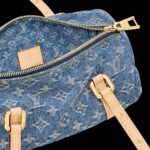 Louis Vuitton Papillon Blue Denim For Women M46830 - 10.6 Inches / 26.9 Cm - Image 3