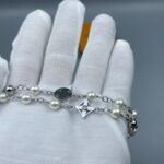 Louis Vuitton Pearls Necklace Silver For Men 43cm/17in - M02448 - Image 2