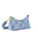 Louis Vuitton Pochette Accessories XL Shoulder Bag 11in/ 28cm Denim Blue Gold Hardware For Men N00204 - Image 4