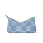 Louis Vuitton Pochette Accessories XL Shoulder Bag 11in/ 28cm Denim Blue Gold Hardware For Men N00204 - Image 5
