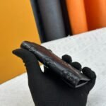 Louis Vuitton Pocket Organizer In Black Monogram Shadow Calfskin For Men, Men's Wallet 11cm LV M62899 - Image 3