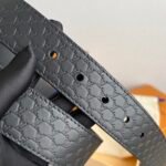 Louis Vuitton Initiales 35 mm Reversible Belt Black LV Blason Embossed - Image 6