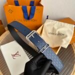 Louis Vuitton Reversible Blason 35mm Belt Navy Blue & Black - Image 2