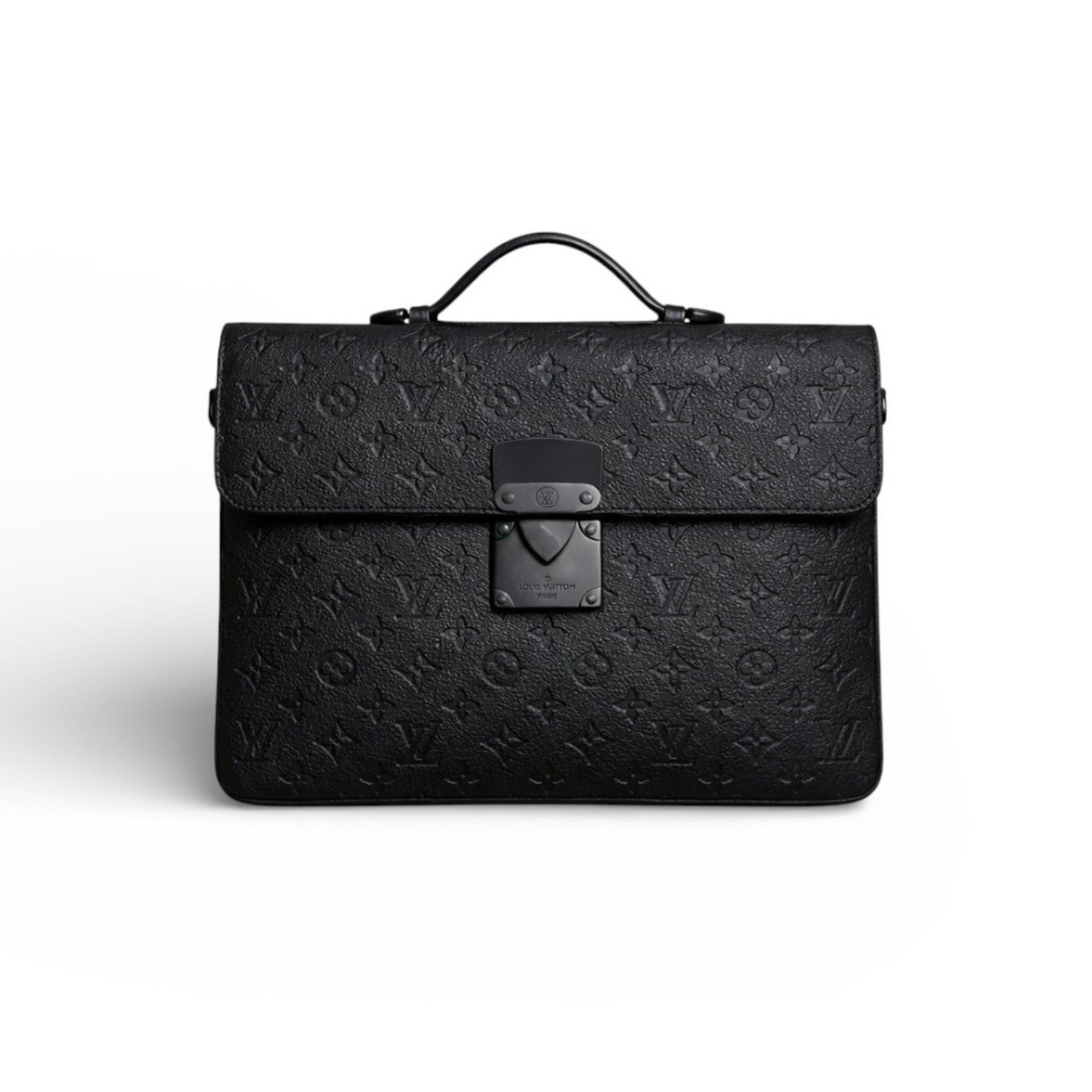 louis-vuitton-s-lock-briefcase-taurillon-black-M20835-2-1.jpg Louis Vuitton S-Lock Briefcase Taurillon Monogram Black For Men, Men's Bags, Shoulder And Crossbody Bags 14.6in/37cm LV M20835 - Image 1