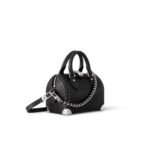 Louis Vuitton Speedy Trunk 20 Top Handle Bag 8.1in/ 20.5cm Black Silver Hardware For Women M14575 - Image 4