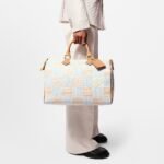 Louis Vuitton Speedy 40 Bandouliere Top Handle Bag 15.7in/ 40cm White Gold Hardware For Men N40689 - Image 3