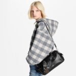Louis Vuitton Speedy Cargo Vibe Top Handle Bag 11in/ 28cm Black Silver Hardware For Women M12934 - Image 2
