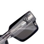 Louis Vuitton Square Millionaires Sunglasses Glossy Black With Grey Rims - Image 2