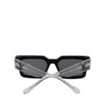 Louis Vuitton Square Millionaires Sunglasses Glossy Black With Grey Rims - Image 5