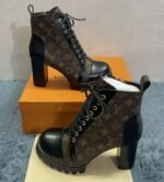 Louis Vuitton Star Trail Ankle Boot Patent Monogram Material Black For Women 1A2Y7P - Image 6