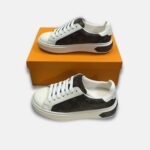 Louis Vuitton Time Out Sneaker White/Brown For Women LV - Image 4