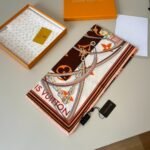Louis Vuitton Ultimate Monogram Square 90 Scarf Brown For Women 35.4in/90cm M77639 - Image 5