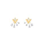 Louis Vuitton V for Vuitton Earrings Golden For Women M02260