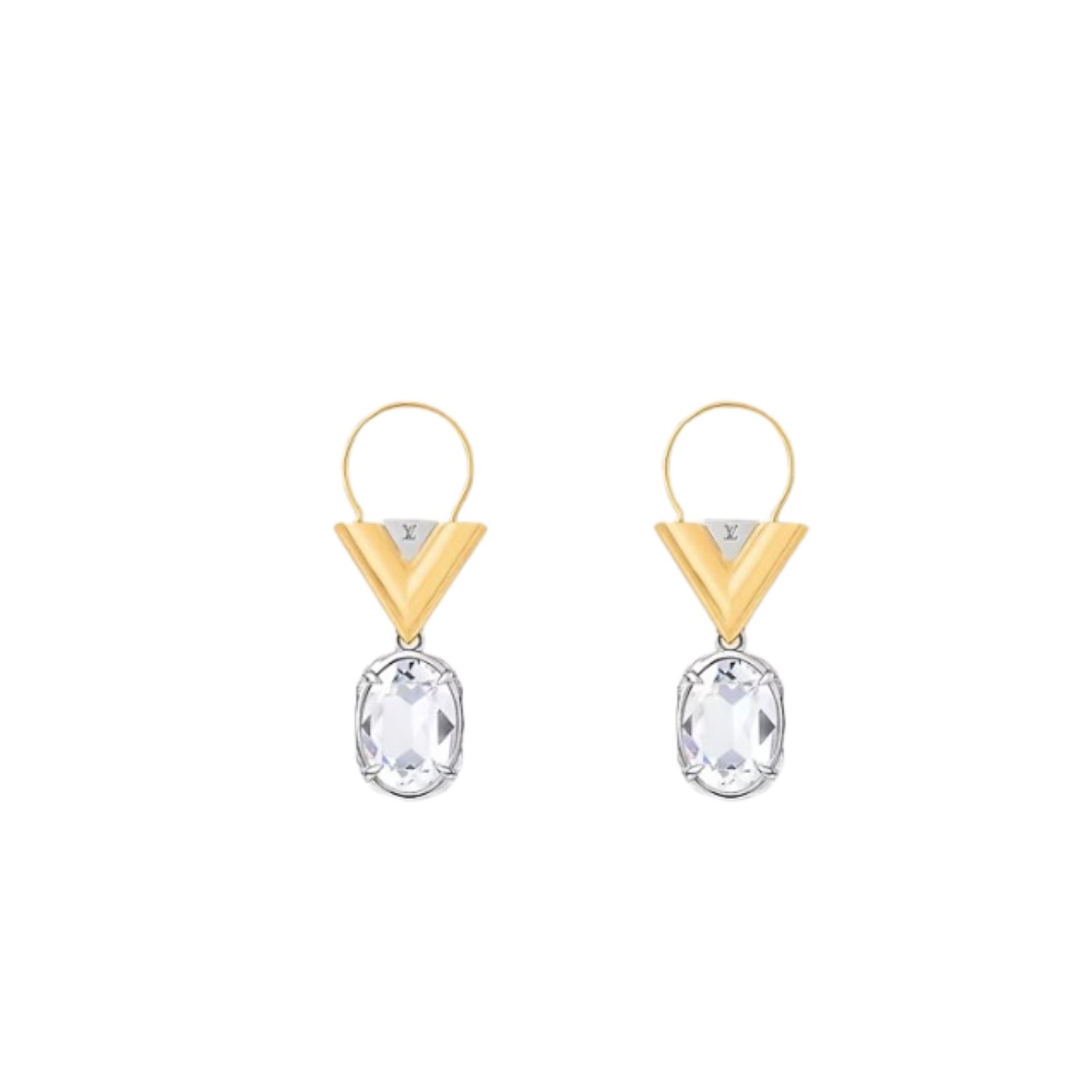 louis-vuitton-v-for-vuitton-earrings-4.jpg Louis Vuitton V for Vuitton Earrings Golden For Women M02261 - Image 1