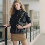 Louis Vuitton Wallet On Chain LV Bloom Shoulder Bag 7.9in/ 20cm Black Gold Hardware For Women M14564 - Image 2
