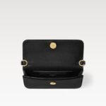 Louis Vuitton Wallet On Chain LV Bloom Shoulder Bag 7.9in/ 20cm Black Gold Hardware For Women M14564 - Image 4