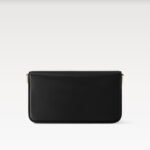 Louis Vuitton Wallet On Chain LV Bloom Shoulder Bag 7.9in/ 20cm Black Gold Hardware For Women M14564 - Image 5