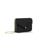 Louis Vuitton Pochette Felicie Shoulder Bag  8.3in/ 21cm Black Monogram Empreinte Gold Hardware For Women M82477 - Image 5