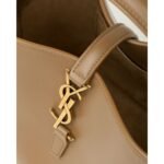 Saint Laurent LE 37 Small Top Handle Bag 7.9in/ 20cm Dark Cork Gold Hardware For Women 7490362R20W2760 - Image 6