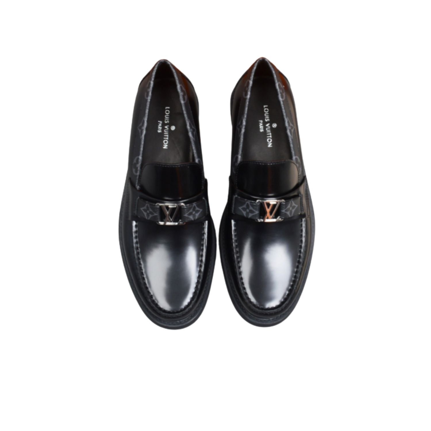 lv-loafer-black.jpg Monte Moccasin Loafer Black For Men - Image 1