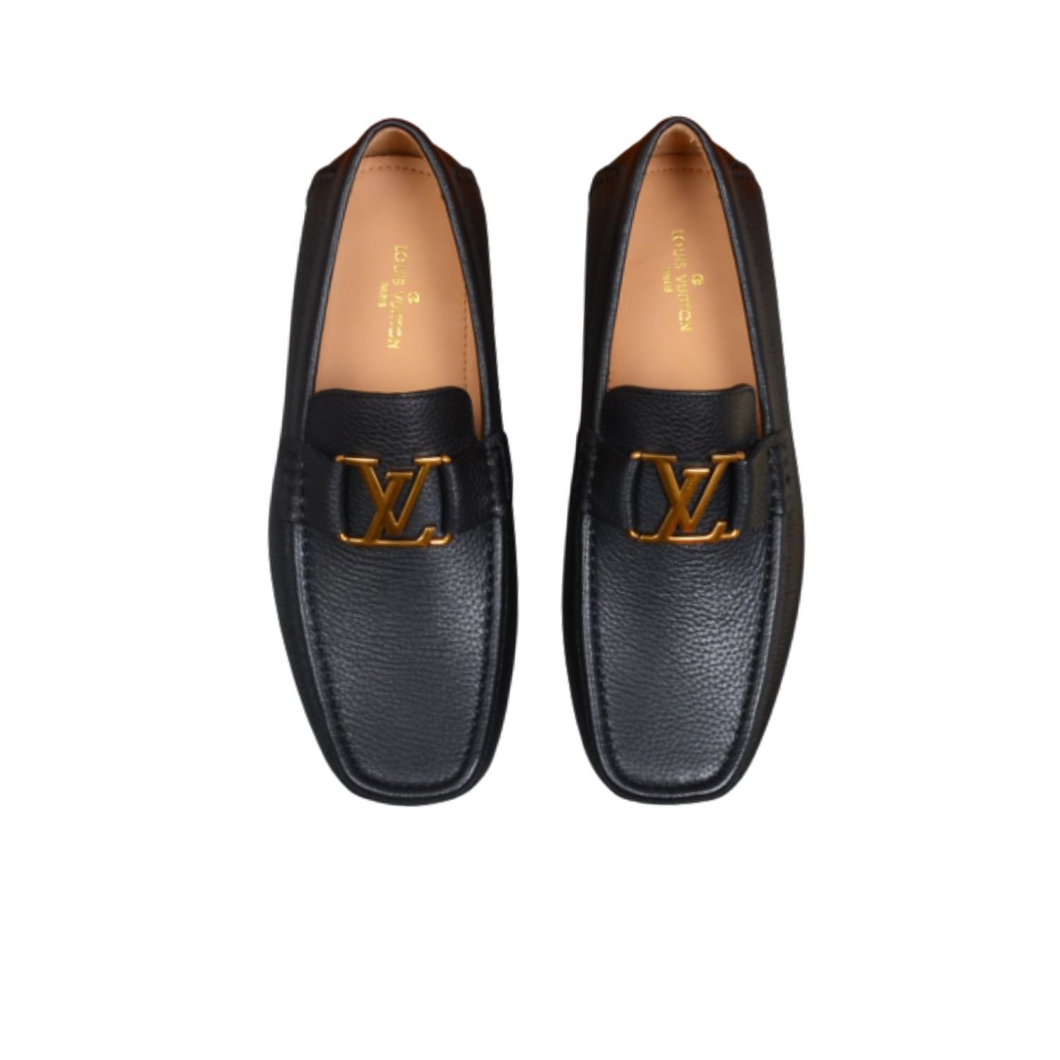 lv-loafer-logo.jpg Louis Vuitton Monte Carlo Mocassin Loafer Black For Men, Men's Shoes - Image 1