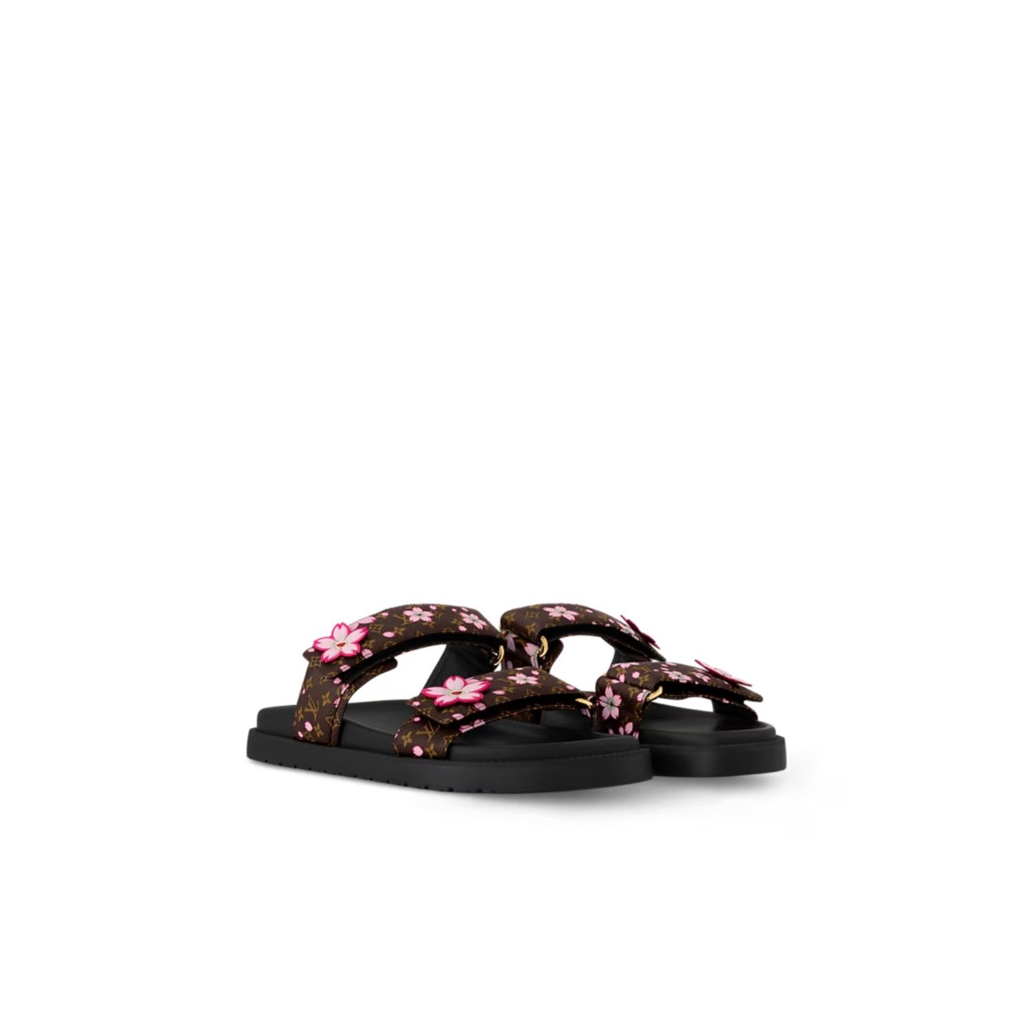 lv-tm-lv-sunset-flat-monogram-1.jpg Louis Vuitton LV x TM LV Sunset Flat Comfort Mule Sakura Brown For Women - 1AGVZ2 - Image 1