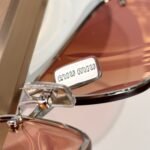 Miu Miu Sporty Logo Shield Sunglasses Pink Lens - Image 3