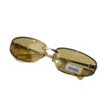 Miu Miu Rectangular Shield Sunglasses Yellow Lens - Image 2