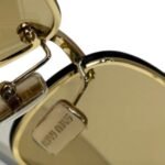 Miu Miu Rectangular Shield Sunglasses Yellow Lens - Image 3