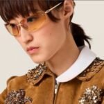 Miu Miu Rectangular Shield Sunglasses Yellow Lens - Image 4
