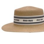 Miu Miu Straw Hat In Raffia Brown For Women 57cm/22.4in - Image 2