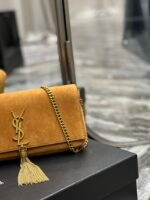 Saint Laurent Kate 99 Chain Bag With Tassel Brown - Image 10