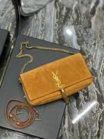 Saint Laurent Kate 99 Chain Bag With Tassel Brown - Image 8