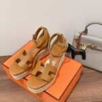 Hermes Doll 40 Espadrilles Brown For Women 1.6in/4cm - Image 6