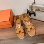 Hermes Doll 40 Espadrilles Brown For Women 1.6in/4cm - Image 3