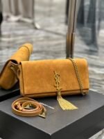 Saint Laurent Kate 99 Chain Bag With Tassel Brown - Image 2