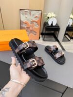 Louis Vuitton Women's Bom Dia Flat Mule Brown For Women LV - Image 3