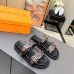 Louis Vuitton Women's Bom Dia Flat Mule Brown For Women LV