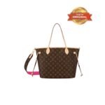 [True-to-ORIGINAL] Louis Vuitton Neverfull Bandouliere Inside Out MM Tote Bag 12.2in/ 31cm Rose Gold Hardware For Women M12257 - Image 3